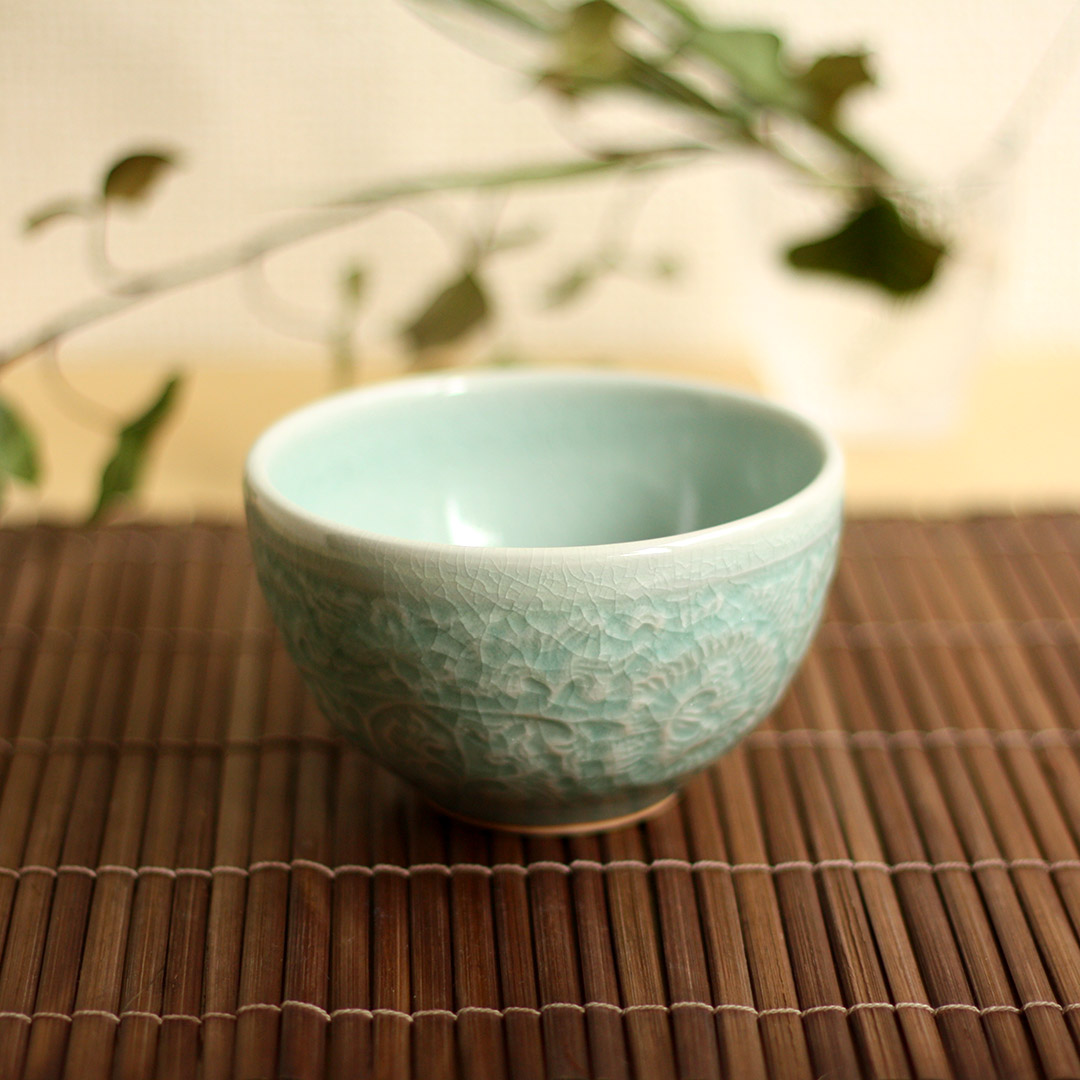 【セラドン焼き】お茶碗（直径11cm）