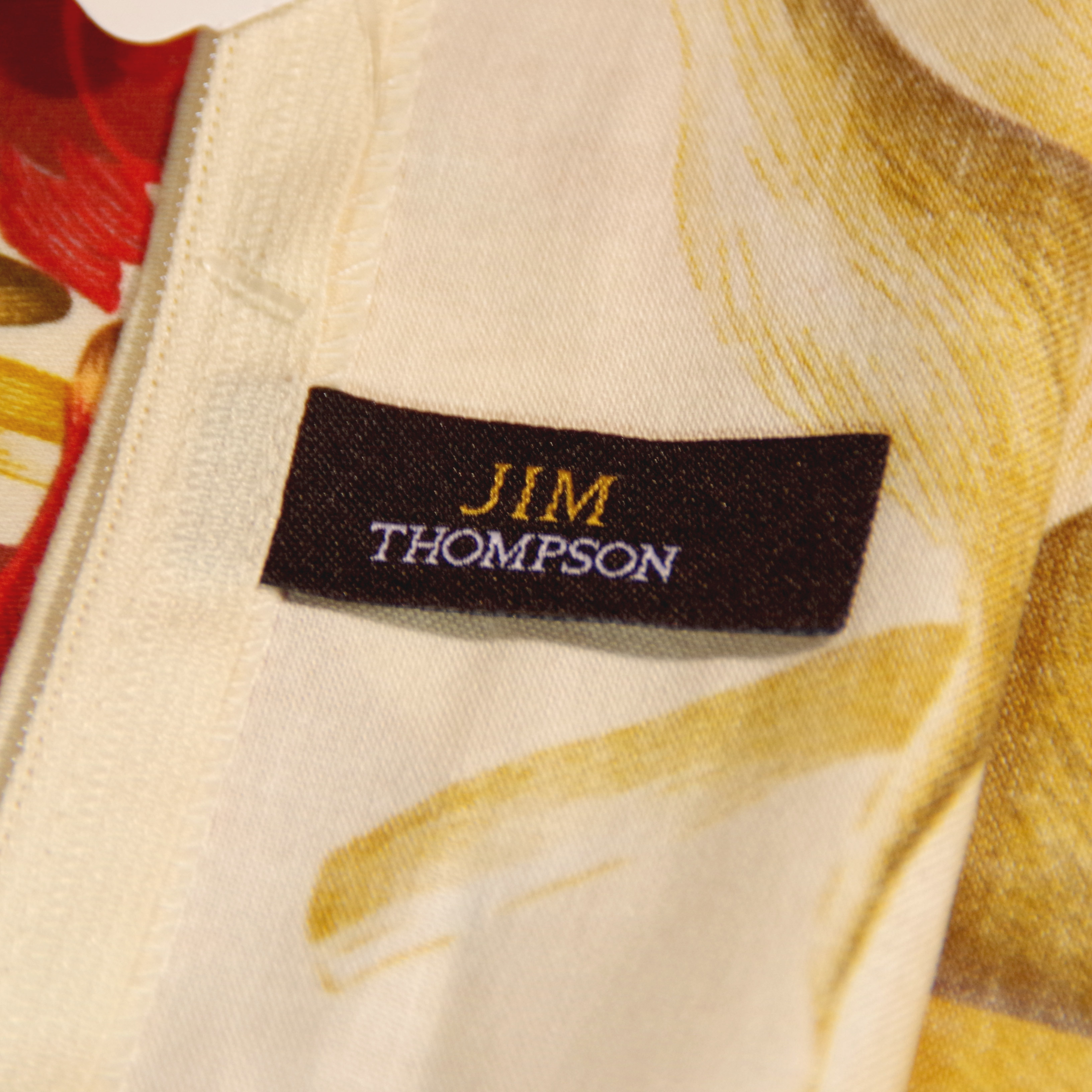 【Jim Thompson】クッションカバー（レッドフラワー）