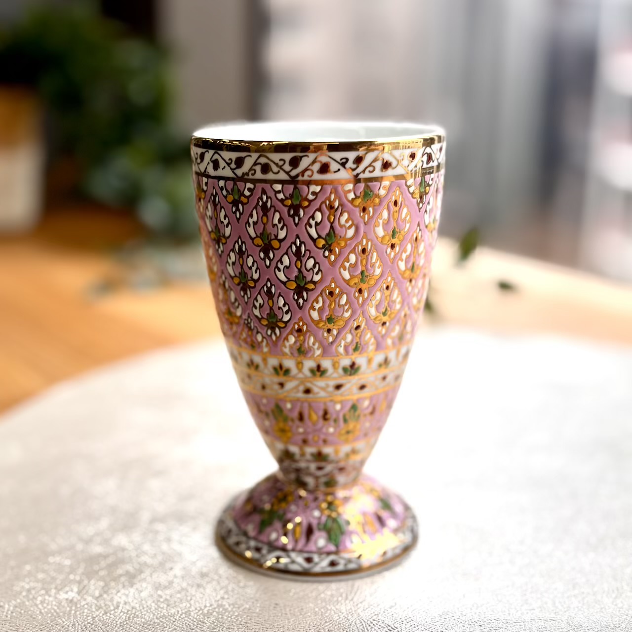 【ベンジャロン焼き】ワイングラス（シャイニー）