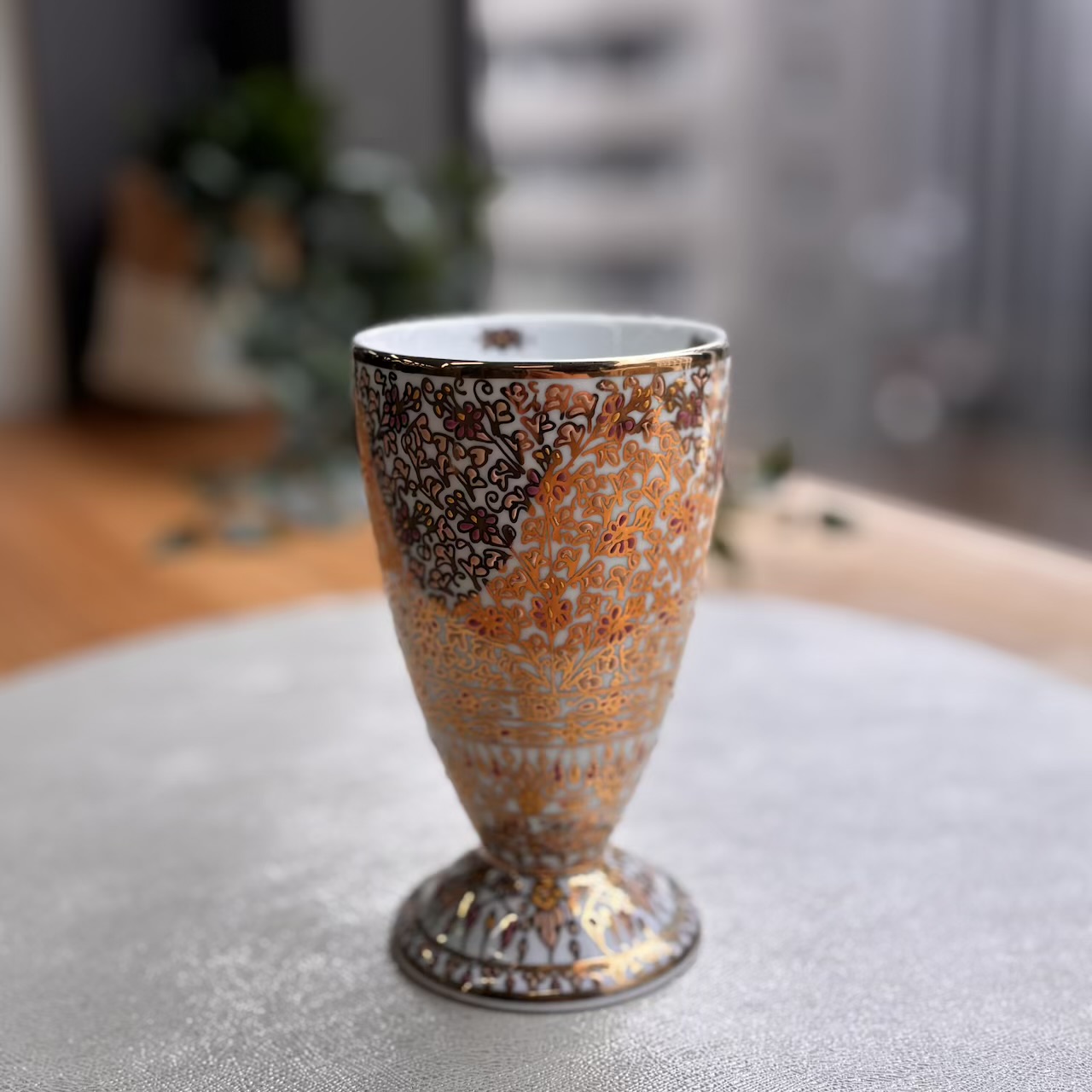 【ベンジャロン焼き】ワイングラス（シャイニー）