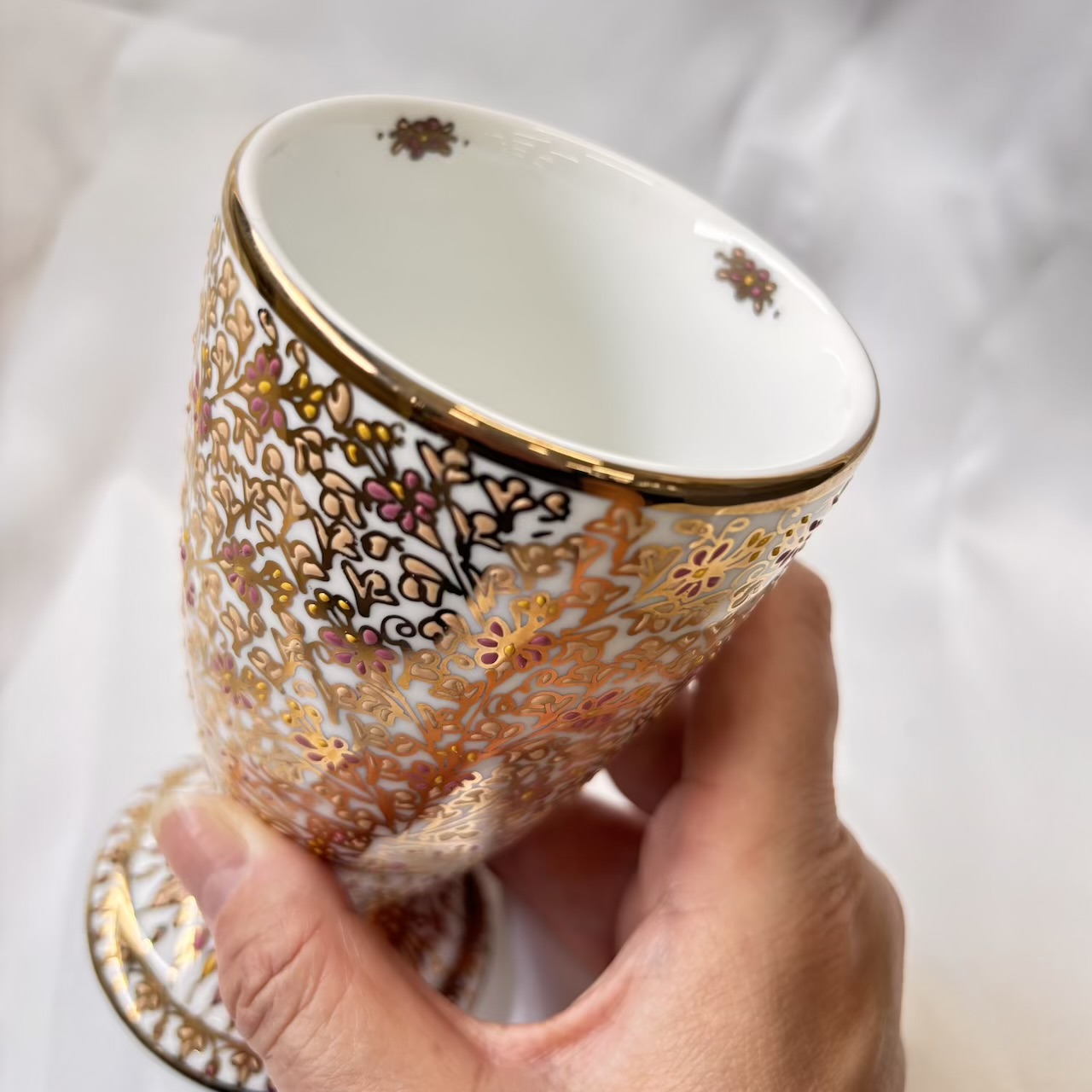 【ベンジャロン焼き】ワイングラス(シャイニー)