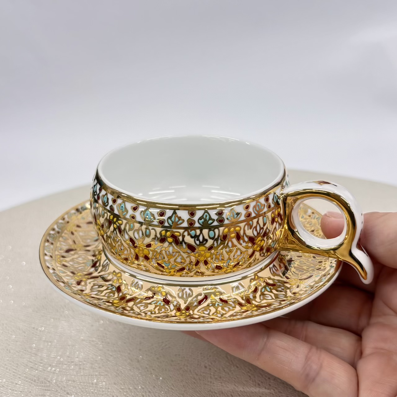 【ベンジャロン焼き】カップ&ソーサー_801