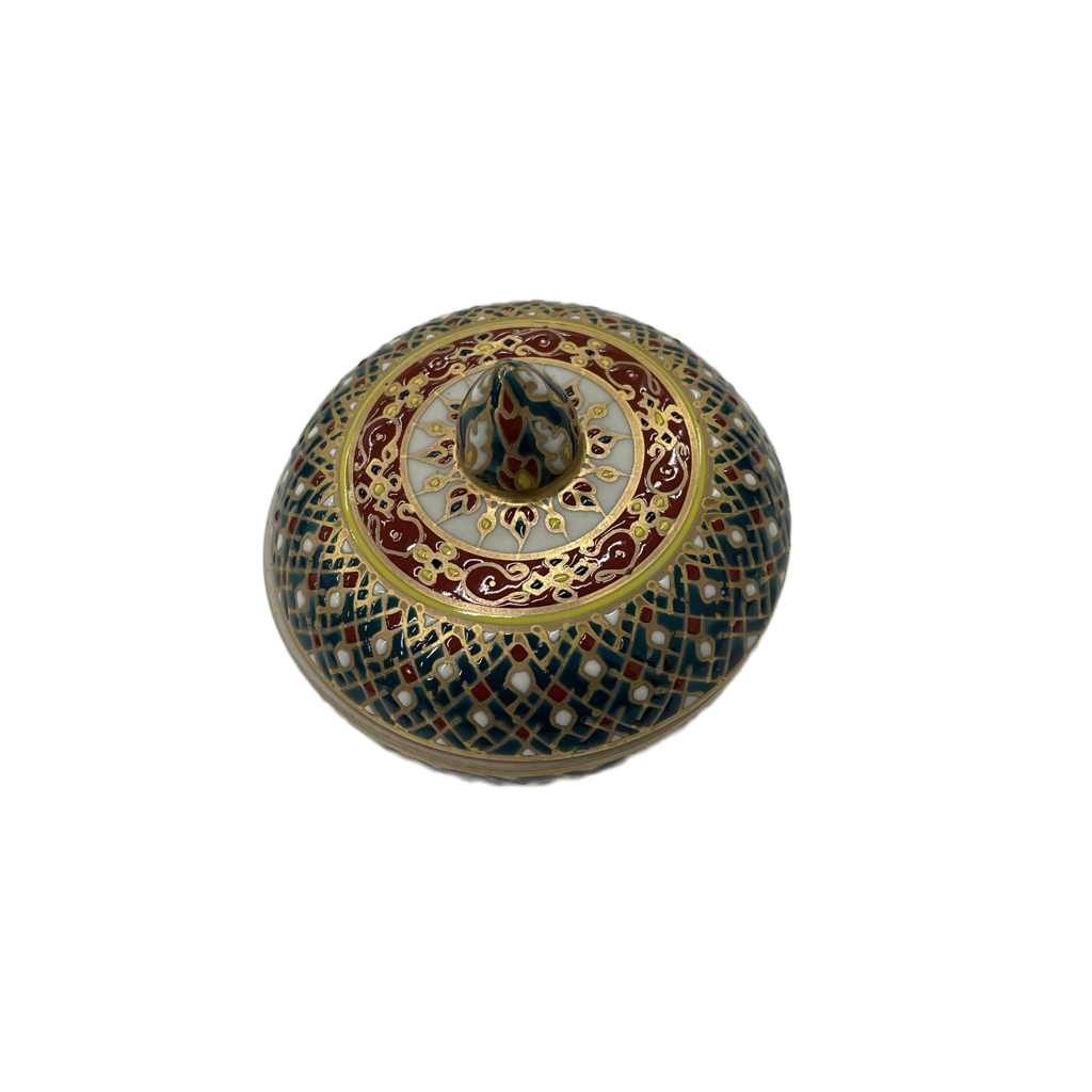 【ベンジャロン焼き】壺(高さ6.5cm×直径5cm)