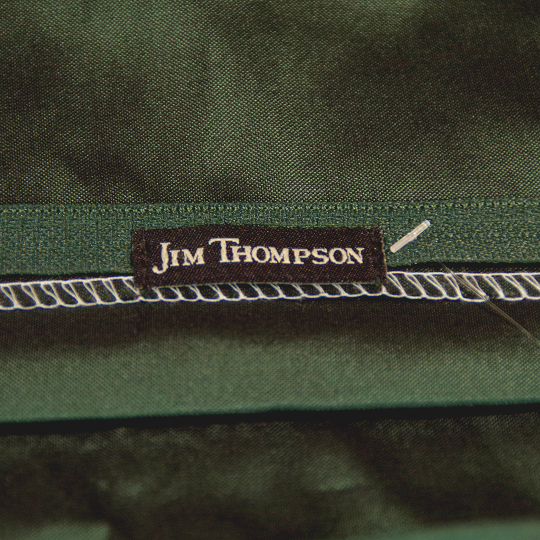 【Jim Thompson】シルククッションカバー（グリーン）