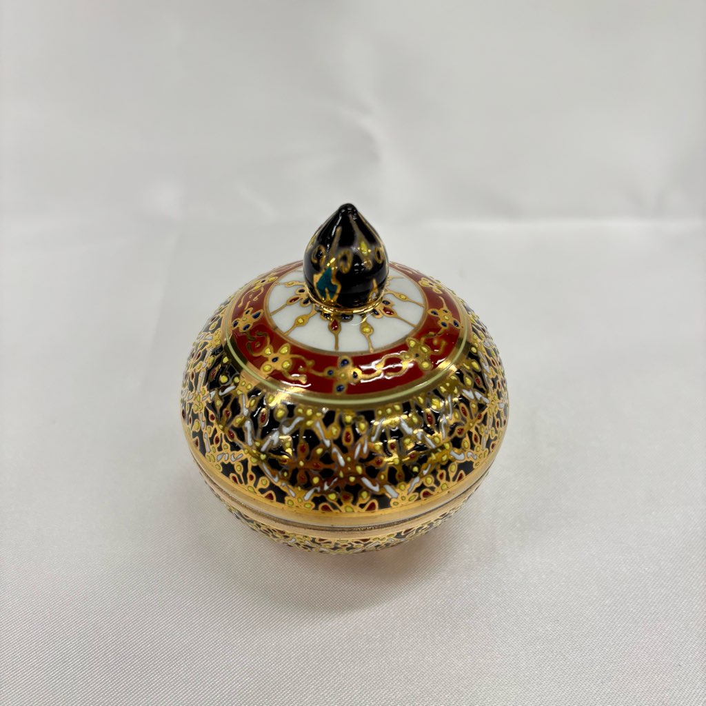 【ベンジャロン焼き】壺(高さ6.5cm×直径5cm)