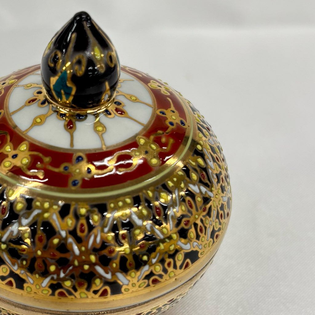 【ベンジャロン焼き】壺(高さ6.5cm×直径5cm)