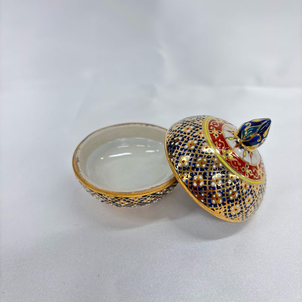【ベンジャロン焼き】壺(高さ6.5cm×直径5cm)