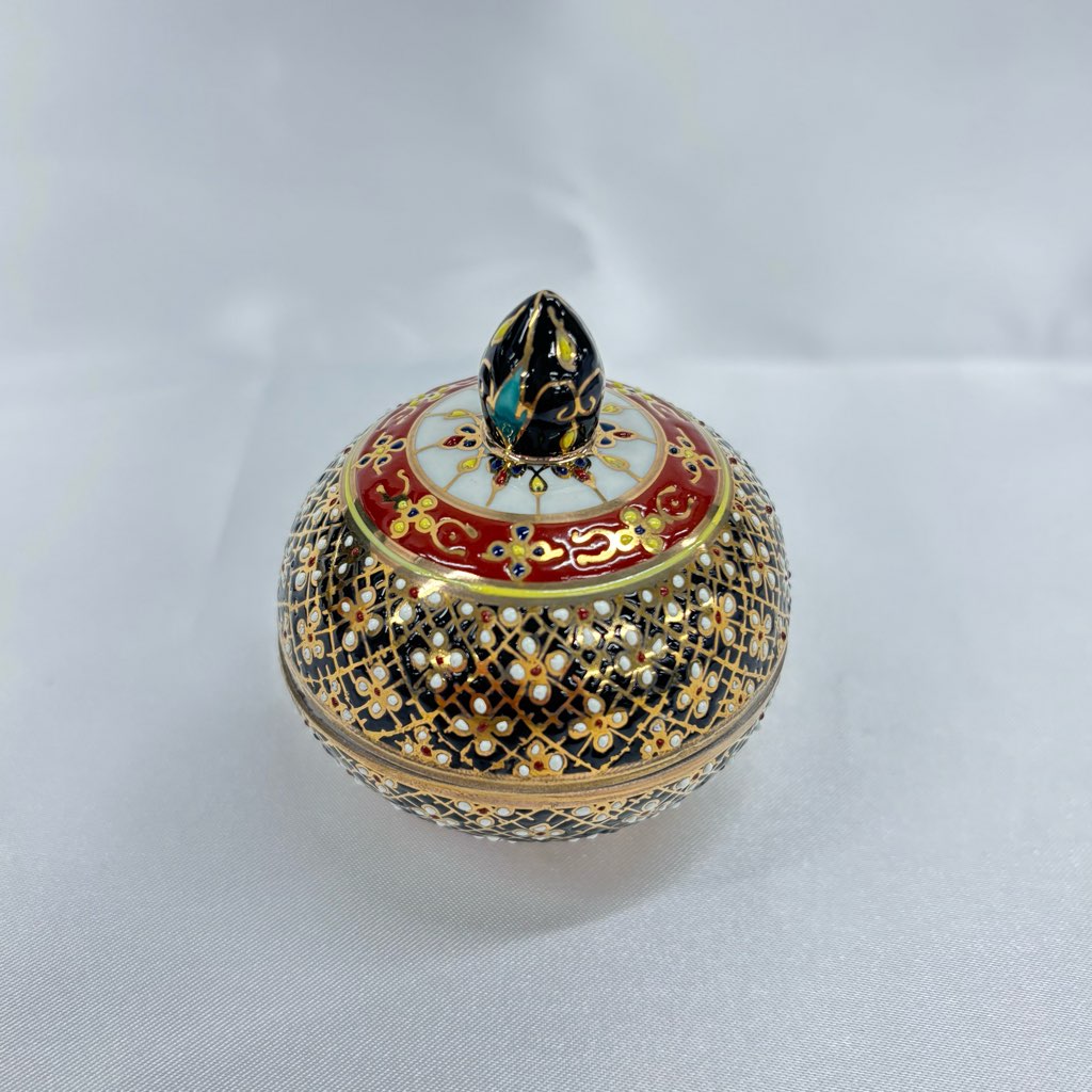 【ベンジャロン焼き】壺(高さ6.5cm×直径5cm)