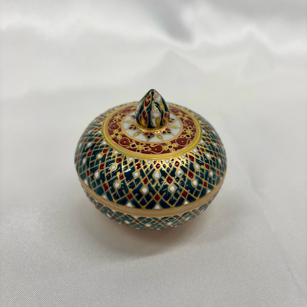 【ベンジャロン焼き】壺(高さ6cm×直径6cm)