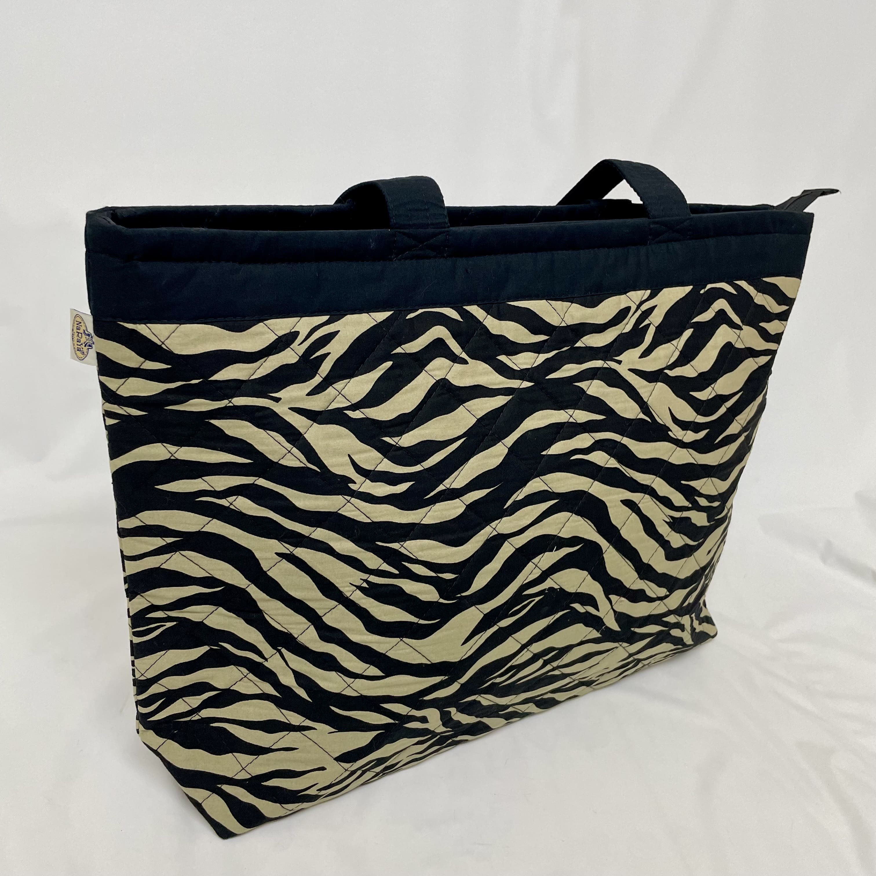 【アウトレット】【NaRaYa】大きなトートバッグ（ゼブラ）